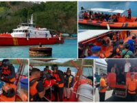 Tim SAR Gabungan Saat Mengevakuasi Korban KMP Putri Yasmin